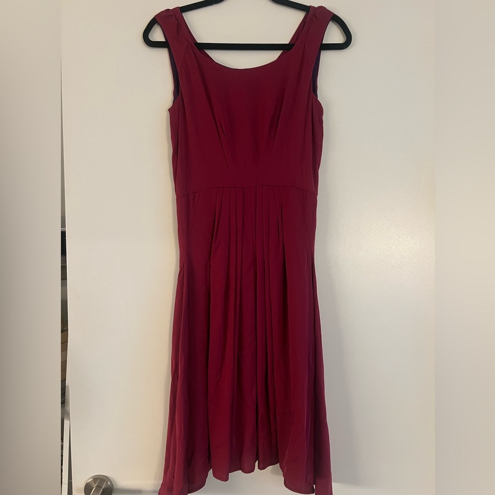 Sportmax Deep Berry Silk Midi Dress
